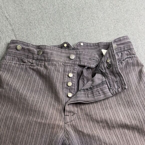Wah Maker Wool Blend Pinstripe Frontier Buckle Back Pants Size 38 Actual 34 USA - Picture 9 of 16